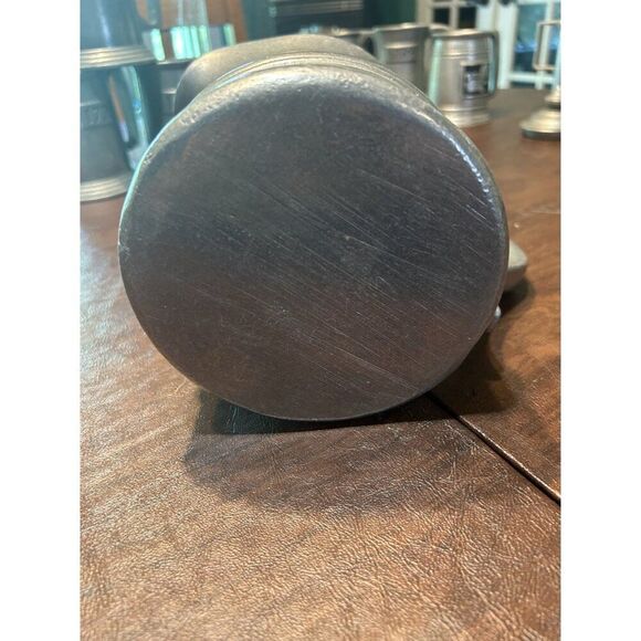 Vintage Pewter Pitcher With Handle And Pour Spout - Picture 4 of 4